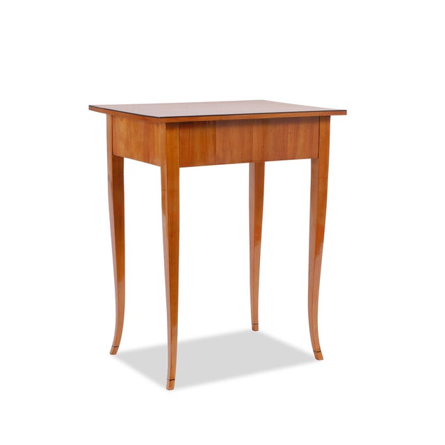 Biedermeier Cherry Wood Side Table with Concealed Drawer, 1820s For Sale - Image 12 of 12