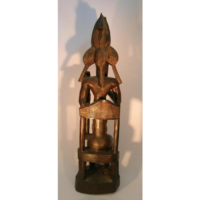 1940s Baule Africain Wood Male Figure For Sale - Image 5 of 13
