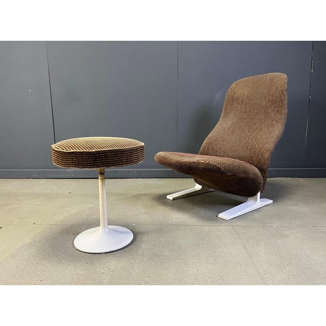 Set of Concorde F784 Chair and Ottoman by Pierre Paulin for Artifort, 1970s For Sale - Image 10 of 12