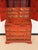 Chinoiserie Baker Furniture Red Lacquered Chinoiserie Secretary From Their McMillen Collection For Sale - Image 3 of 12