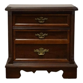 Bassett Furniture Eden House Solid Cherry Traditional Style 26″ Two Drawer Nightstand 2072-270 For Sale