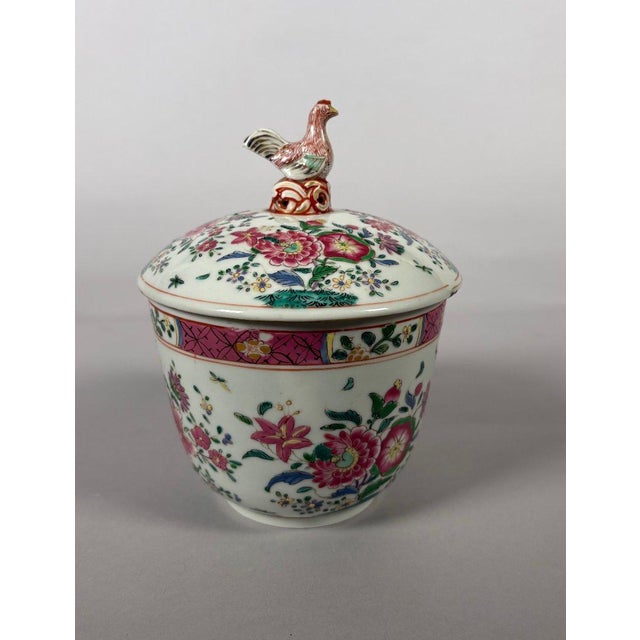 Asian Porcelain bouillon cube - East India Company - 18th century - China - Famille Rose For Sale - Image 3 of 7