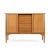 John Keal for Brown Saltman Mid Century Bleached Mahogany Tambour Door Credenza This credenza measures: 44.25 wide x 18.25...
