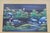 Vintage hand painted Japanese landscape on silk in a faux bamboo wood frame. Signed by artist. Ready to hang. Minor age wear.