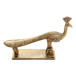 Brass Peacock Door Knocker For Sale