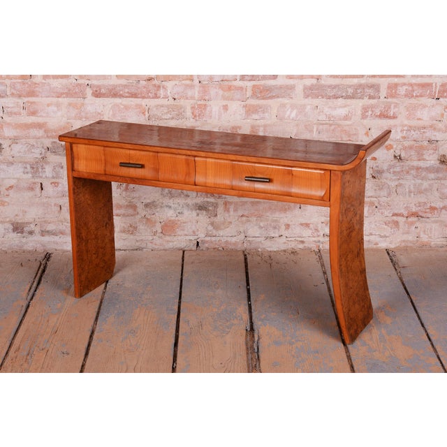 Console Tables in Walnut and Cherry, Czech, 1920s, Set of 2 For Sale - Image 15 of 17