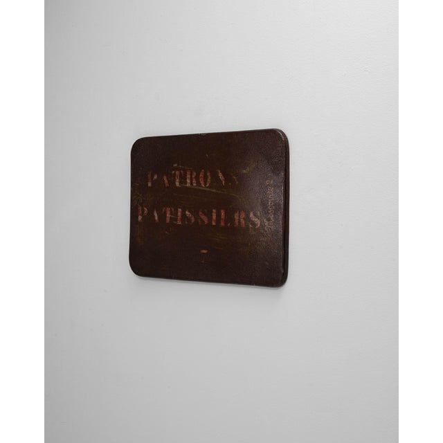 1920s French Patron Pâtissiers Metal Bakery Sign For Sale - Image 18 of 18