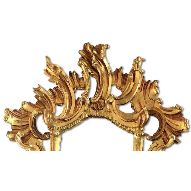 19th Century Monumental 19th Century Italian Giltwood Mirror For Sale - Image 5 of 9