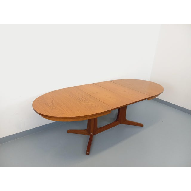 Vintage Oval Extendable Dining Table in Teak from Baumann, 1960s For Sale - Image 13 of 18