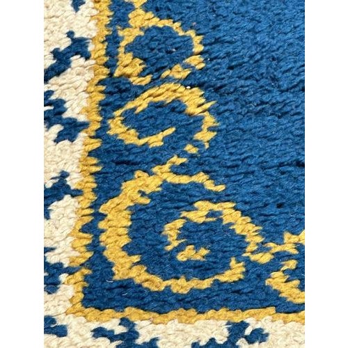 Blue Mid-Century French Cogolin Rug, 1950s For Sale - Image 8 of 15