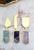 Modernist Agate Cheese Board Set with Knives and Coasters, India, Set of 6 For Sale - Image 4 of 10