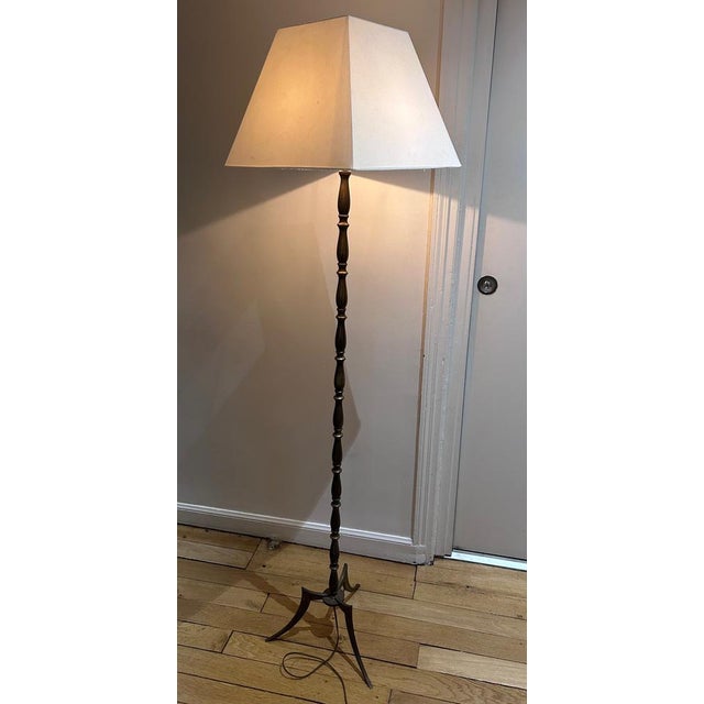Mid-Century Modern Brass Floor Lamp from Maison Jansen, 1950s For Sale - Image 3 of 10