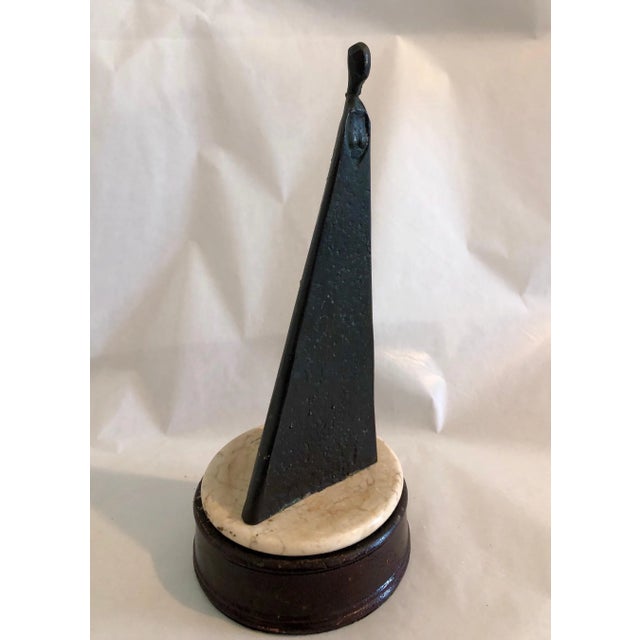 Sydney Kumalo, Sydney Kumalo Bronze Minimalist African Modernist Sculpture Figural Female Nude, 20th Century For Sale - Image 10 of 11