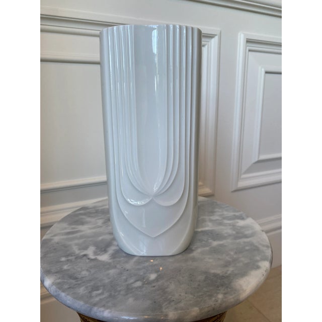 Ceramic 1970’s Hutschenreuther Art Deco Revival Vase For Sale - Image 7 of 7