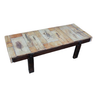 Vintage Coffee Table in Les Herbiers by Roger Capron, 1960s For Sale