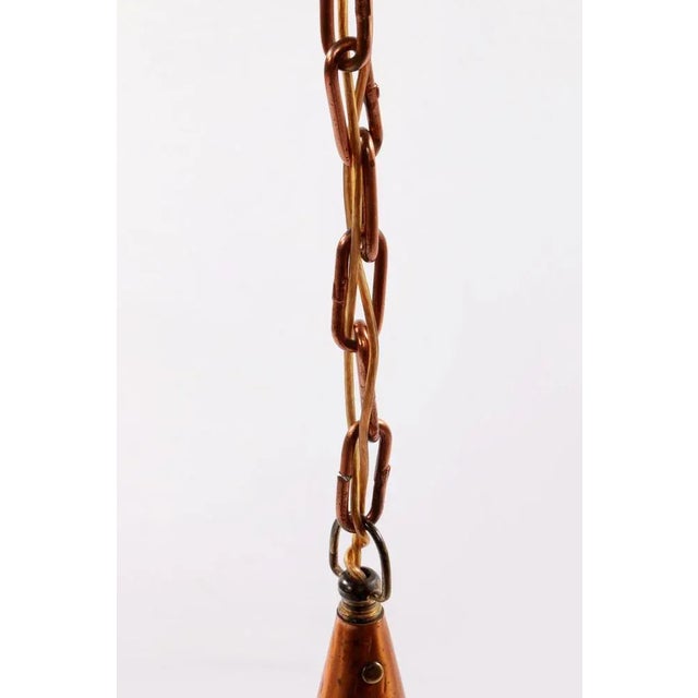 Copper Danish Hand-Hammered Copper Hanging Lamp by E.S Horn Aalestrup, 1950s For Sale - Image 8 of 13
