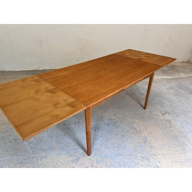 Extendable Oak Dining Table, Denmark, 1960s For Sale - Image 5 of 11