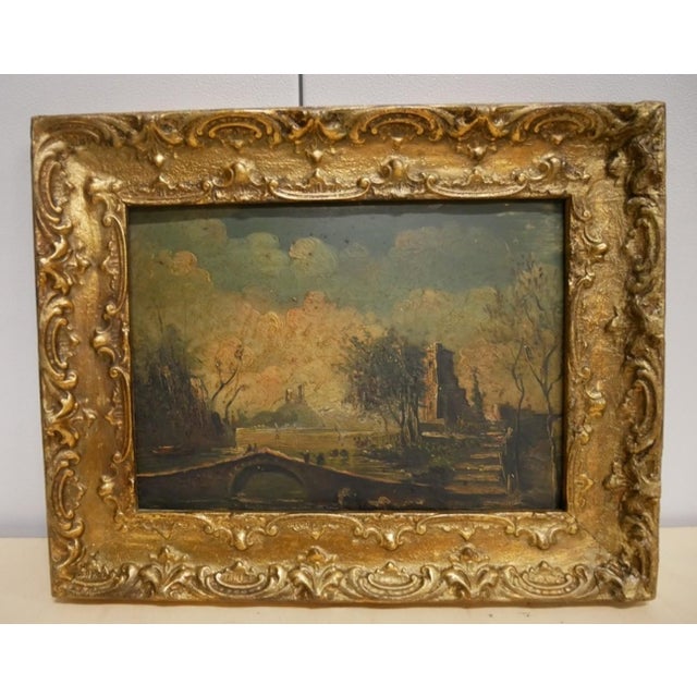 River Landscape, Oil Painting, 1800s For Sale - Image 12 of 12