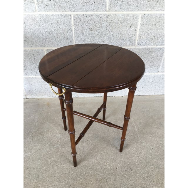 Harden Furniture Solid Cherry Faux Bamboo Nesting Tea Tables Set of 3