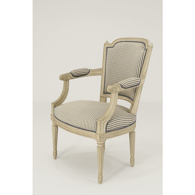 Louis XVI Style Marie Antoinette Armchair, 1990s For Sale - Image 9 of 9
