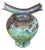 Exquisite Signed "Ryon" Large Studio Art Raku Lidded Vessel With Ceramic Branch-Like Handle With Decorative Jewel Adornment - Vintage For Sale