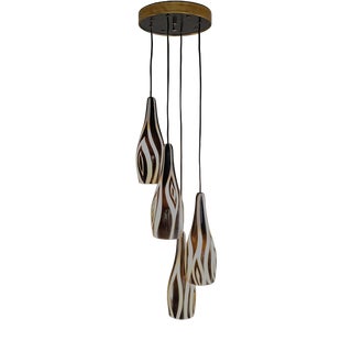 Italian Zebra-Patterned Waterfall Chandelier, 1950s For Sale