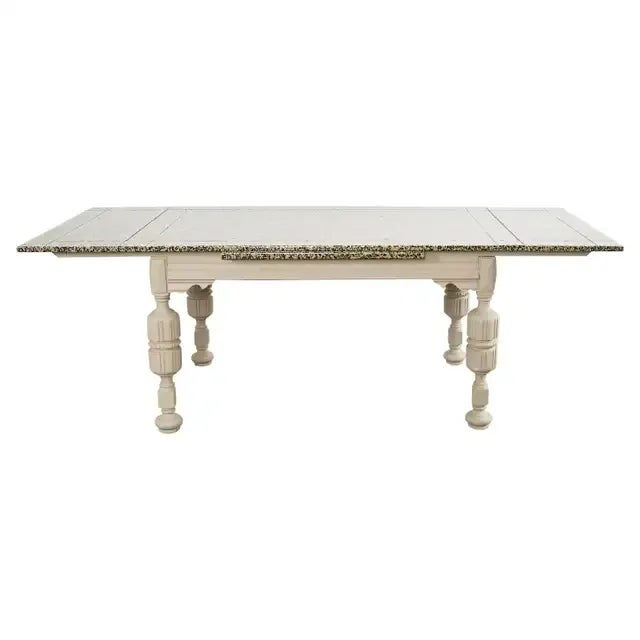 Elizabethan Style Dining Table Speckled by Artist Ira Yeager For Sale - Image 13 of 13