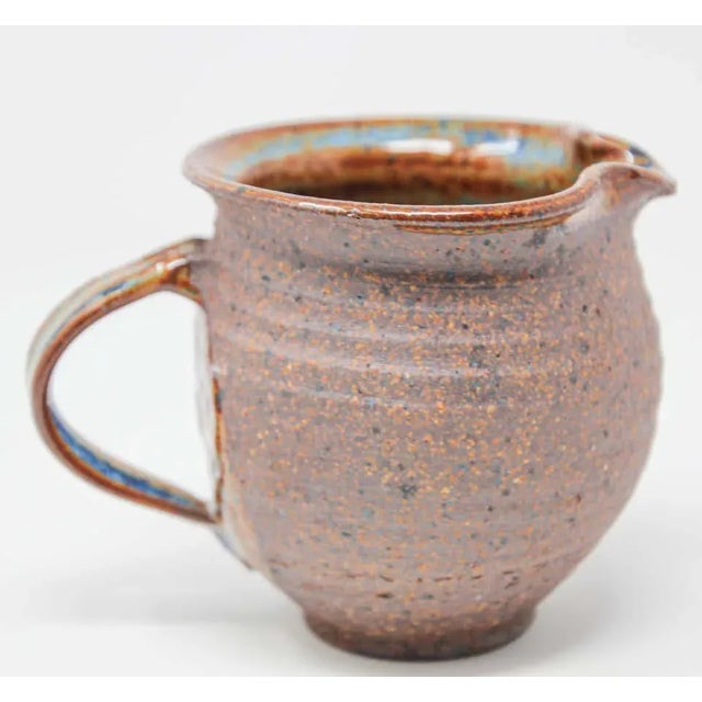 Mid 20th Century Vintage Hand Thrown Pottery Jug Artisan Stoneware For Sale - Image 5 of 13