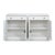 Mid-Century Modern Cottage White Media Buffet in Solid Pine with Ring Pulls For Sale - Image 3 of 8