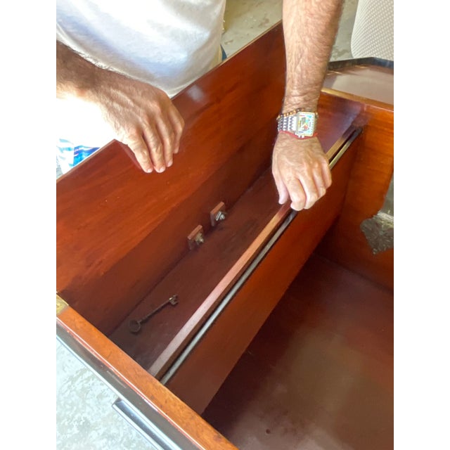 Wood Late 20th Century Vintage Ebony and Mahogany Blanket Chest For Sale - Image 7 of 13
