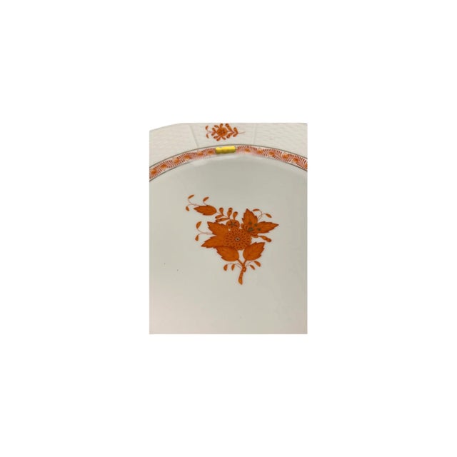 1960s Herend Set of 6 Chinese Bouquet Plates in Rust Color For Sale In Columbus - Image 6 of 7