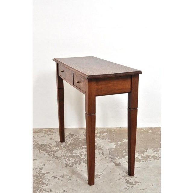 Brown Antique Side Table in Oak, 1900s For Sale - Image 8 of 11