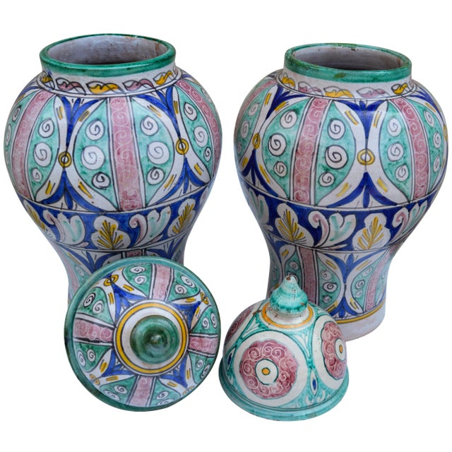 Antique Andalusian Ceramic Vases- S/2 For Sale In New York - Image 6 of 13