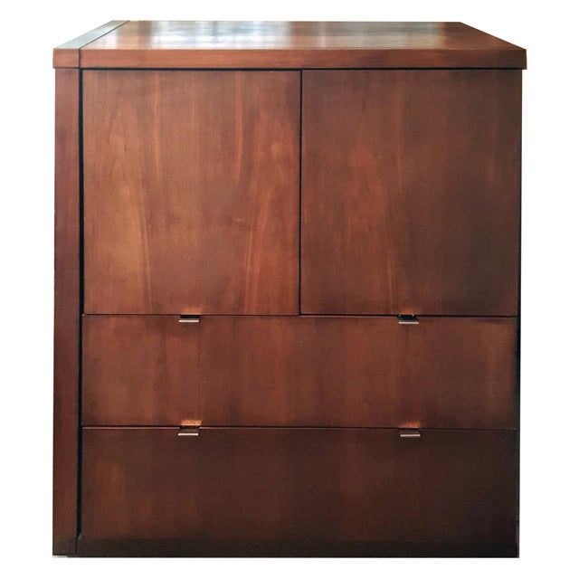 1970s Danish Modern Dillingham Walnut Conjoined Twin Enclosed Storage