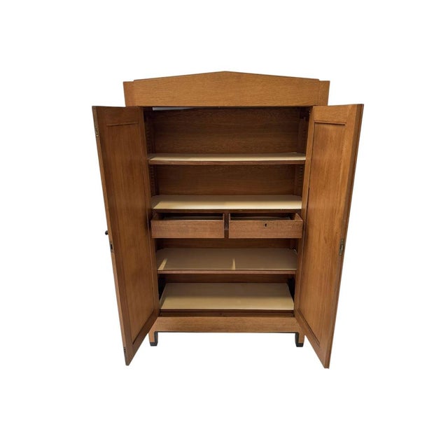 1920s Art Deco Amsterdam School Armoire by Hildo Krop for Gebroeders Monsieur, 1920s For Sale - Image 5 of 10