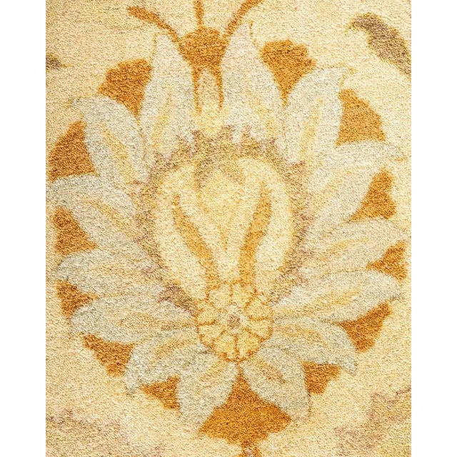 Traditional Mogul, One-of-a-Kind Hand-Knotted Area Rug in Ivory, 9' 1" x 11' 8" For Sale - Image 3 of 8