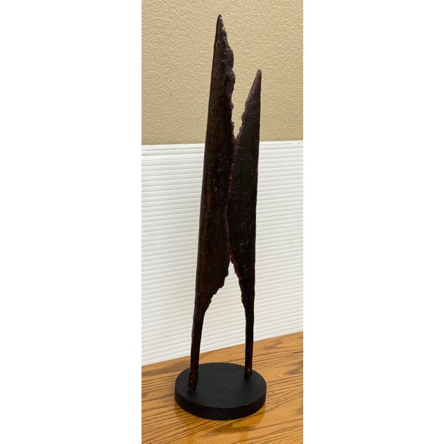 Abstract Cast Metal Blade Sculpture, Unmarked For Sale - Image 10 of 12