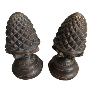 Bronze Acorn Bookends - a Pair For Sale