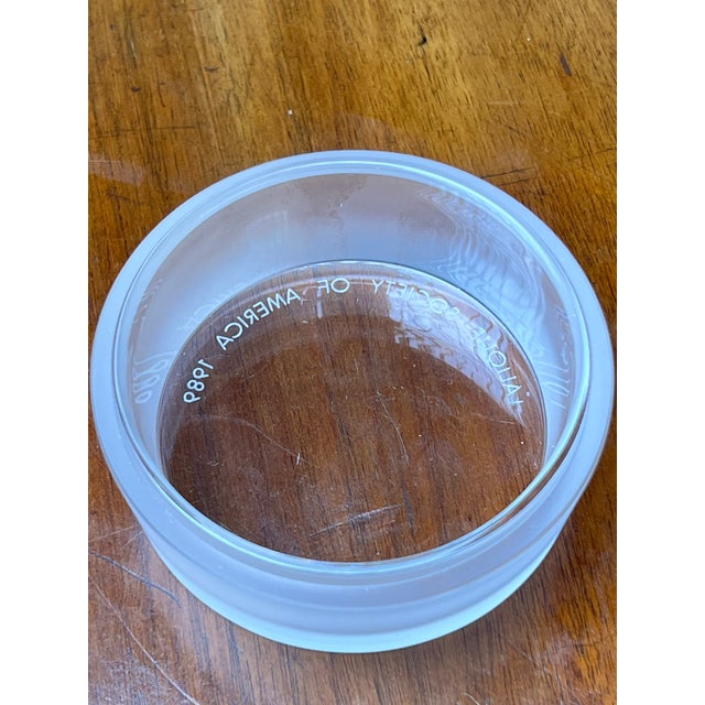Vintage Lalique France Ballerina Frosted Crystal Covered Powder Box For Sale In Boston - Image 6 of 12