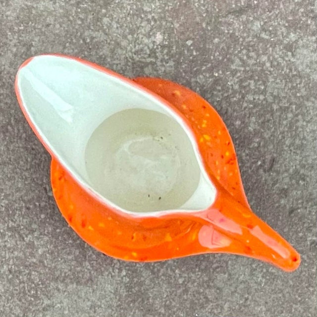 Vintage Mid-Century Modern Orange Speckle Creamer For Sale - Image 4 of 11