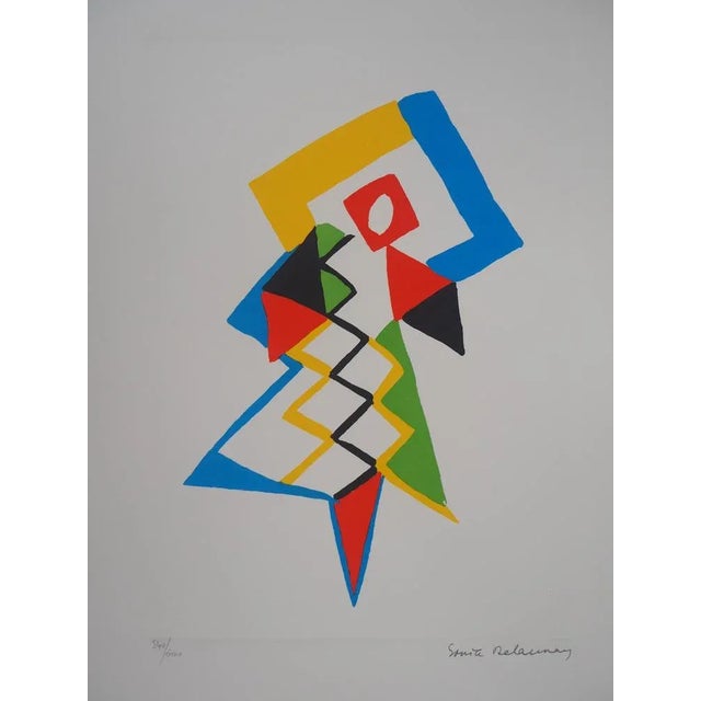 Modern After Sonia Delaunay, Jazz, 20th Century, Original Lithograph For Sale - Image 3 of 7
