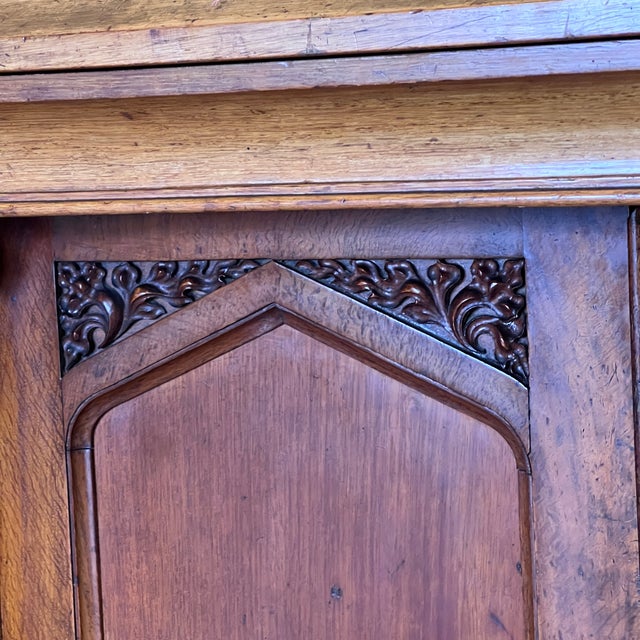 Wood William IV Gothic Revival Side Cabinet in Oak, 1830 For Sale - Image 7 of 8