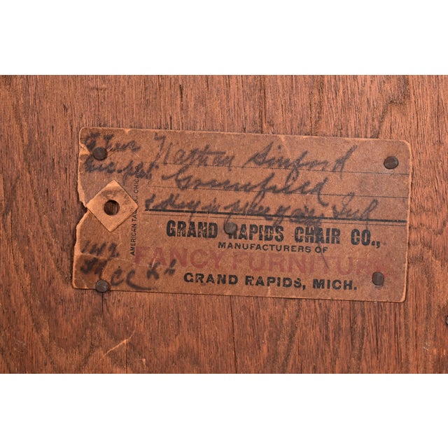 Stickley Brothers Style Antique Mission Oak Arts & Crafts Glass Front Bookcase Cabinet, Circa 1900 For Sale - Image 9 of 10