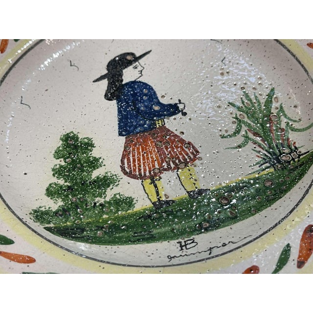 Earthenware Plates from HB Quimper, 1920s, Set of 2, in Good conditions. Designed 1920 to 1949