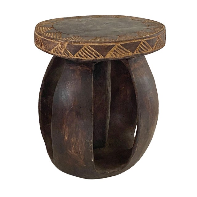 African Vintage African Baga Stool/Table Guinea-Bissau 11" H by 9"Diameter For Sale - Image 3 of 8