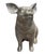 A charming and substantial vintage cast iron garden statue depicting a sitting pig. Expertly crafted with an eye for both...