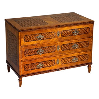 Louis Seize Marquetry Chest of Drawers, late 18th Century For Sale