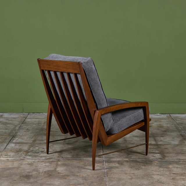 Gray High-Back Lounge Chair by Dan Johnson for Selig For Sale - Image 8 of 17
