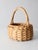 This vintage wicker gathering basket features a softly rounded form, woven handle, and warm honey-colored finish. Equally...