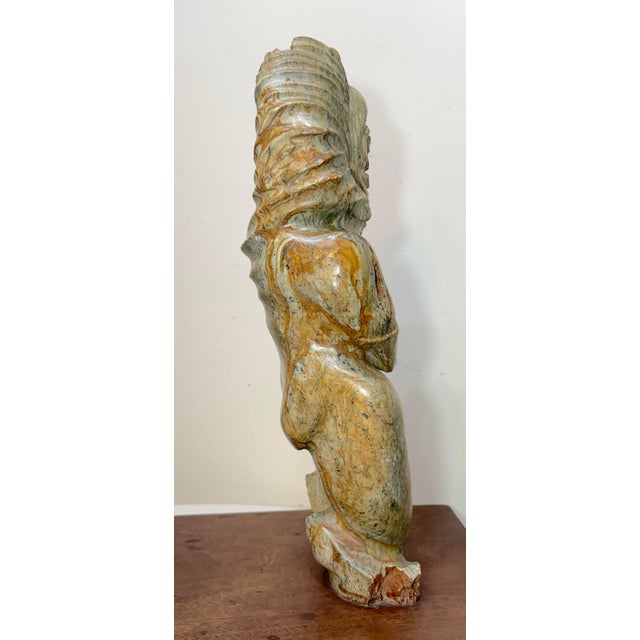 1980s Gigantic Carved Christensen Soapstone Stone Eskimo Inuit Canadian Art Sculpture For Sale - Image 17 of 18